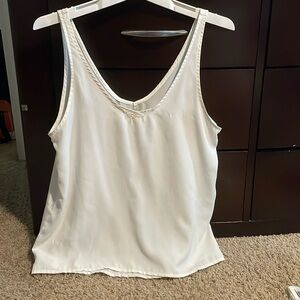 White Flowy Tank Top